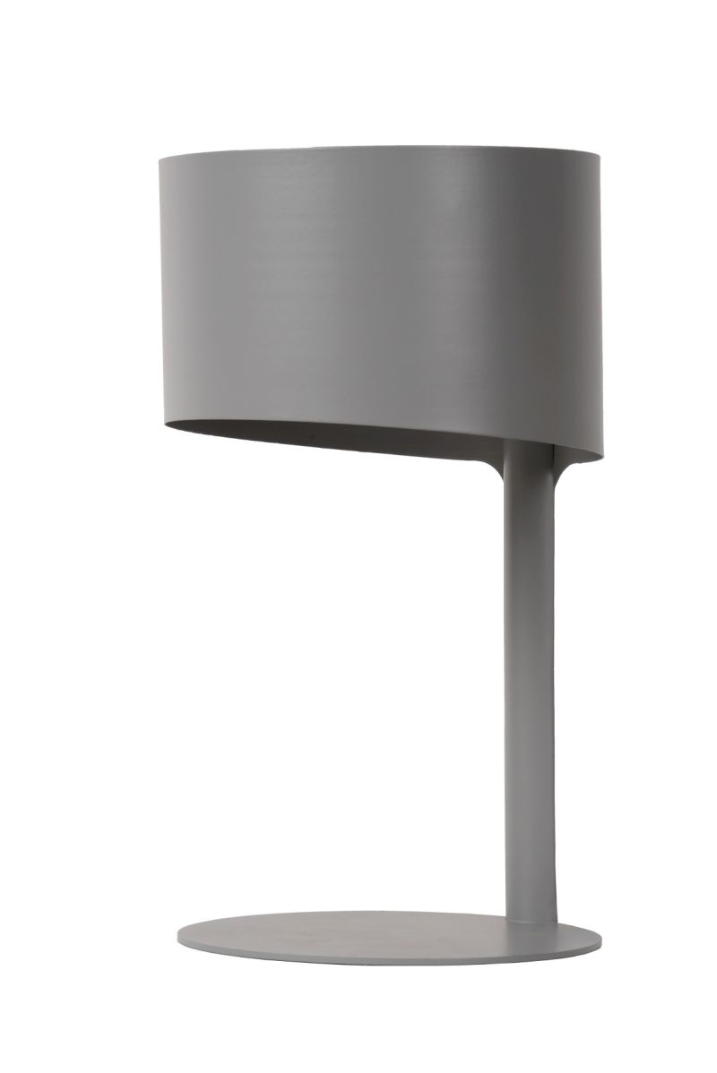 Lucide KNULLE - Stolná lampa - Ø 15 cm - 1xE14 - Sivá